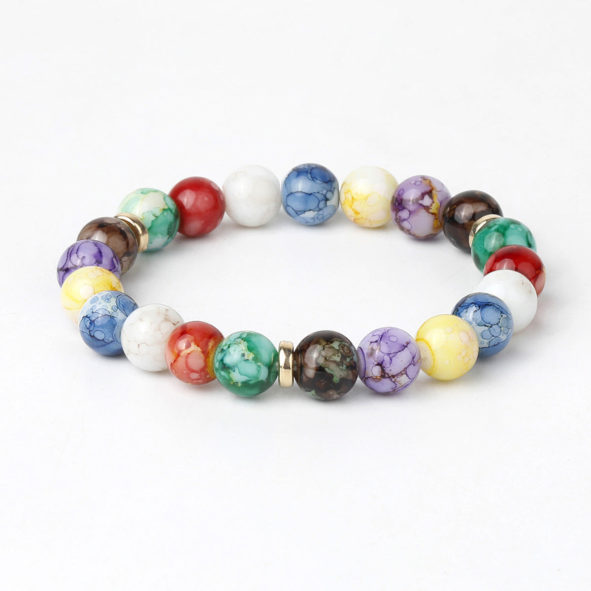Buntes Perlenarmband für Yoga-Meditation und spirituelle Balance