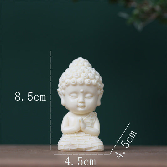 Ivory Bodhi Seed Buddha Lotus Carved Home Decor Craft Bead - Buddha Blessing You