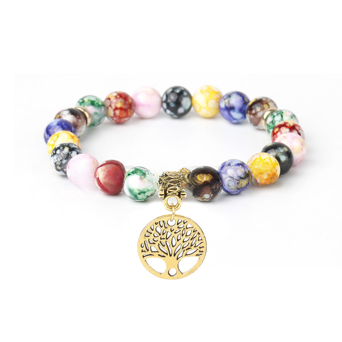 Explosions Colorful Beads Bracelet Yoga Meditation Balance Bracelet Beaded Meditation Assistant