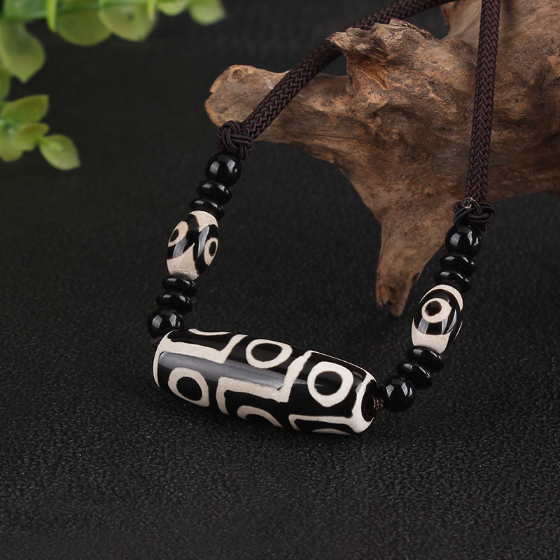 Ethnic Style Tibetan Agate Nine-Eye Bead Necklace Necklace Men's And Women's