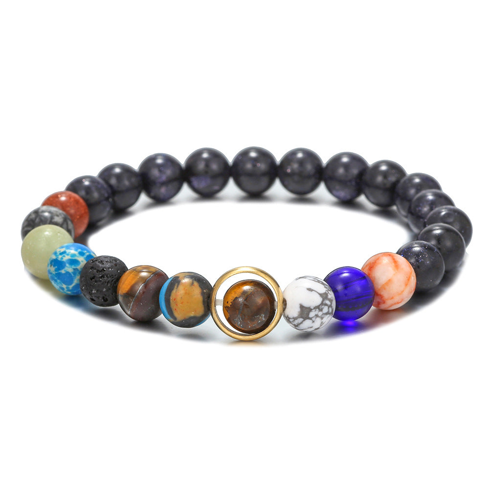 Couple Bracelet Star Milky Way Bracelet Volcanic Stone Lapis Lapis Eight Galaxy Bracelet Jewelry