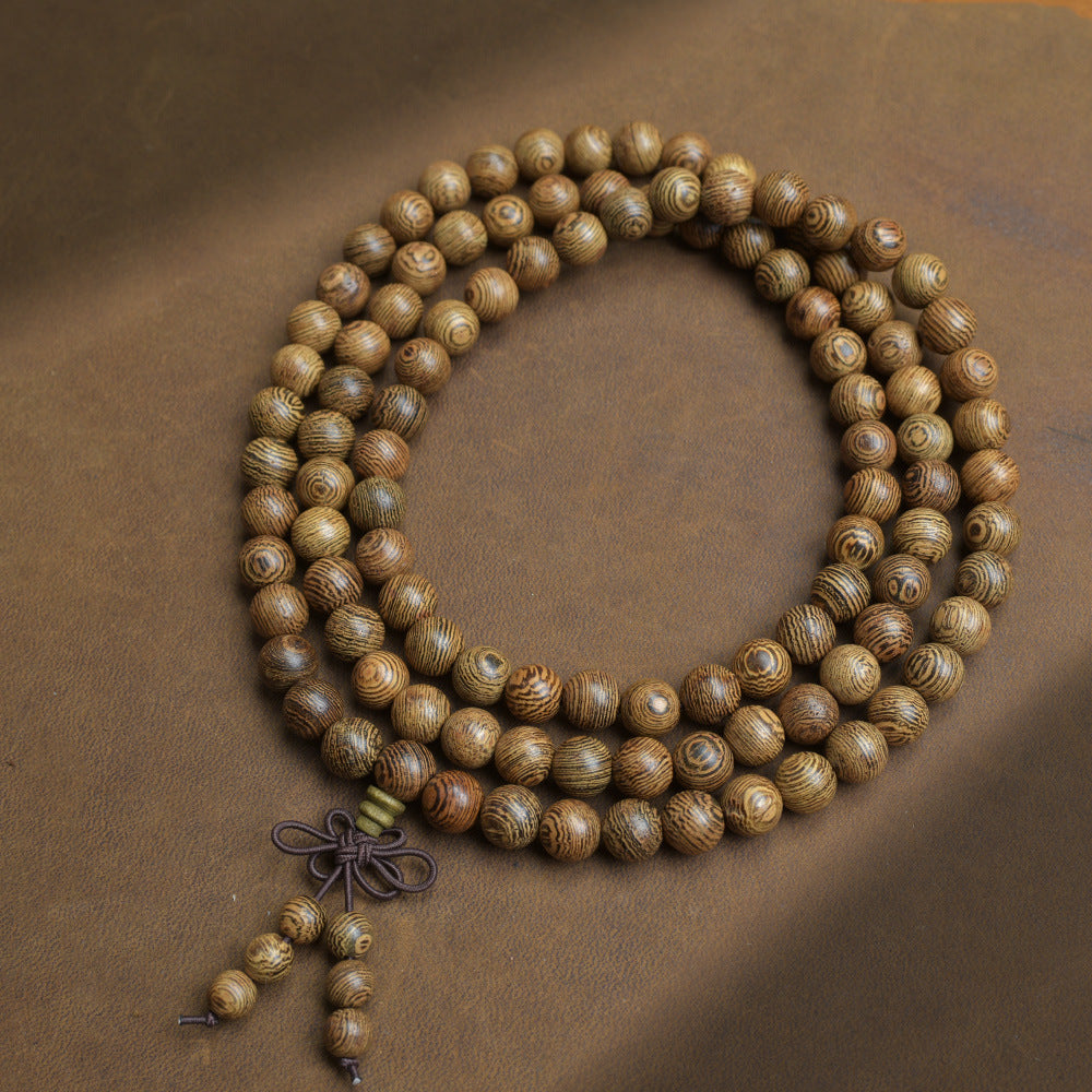 Old Material Wood Bracelet Buddha Beads Rosary 108 Retro Style Men And Women Bracelet Holding Gifts
