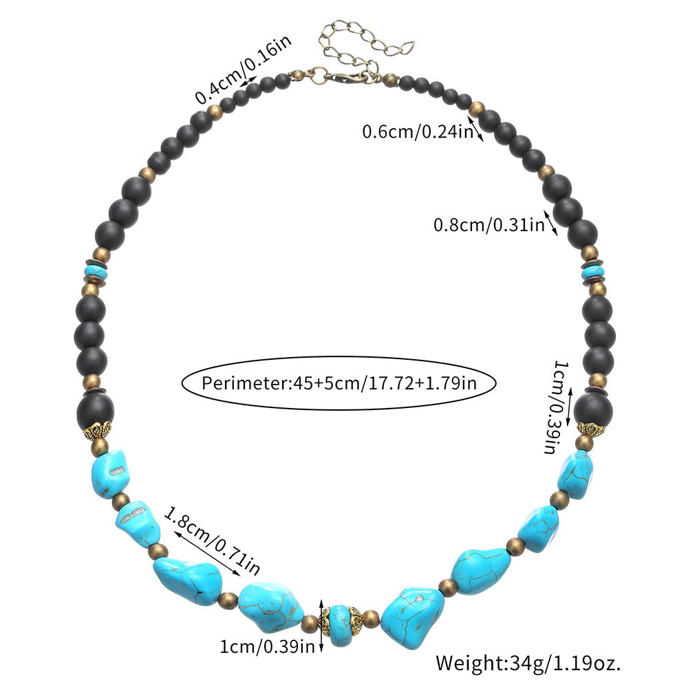 Men'S Turquoise Necklace Surfing Punk Necklace Unique Necklace