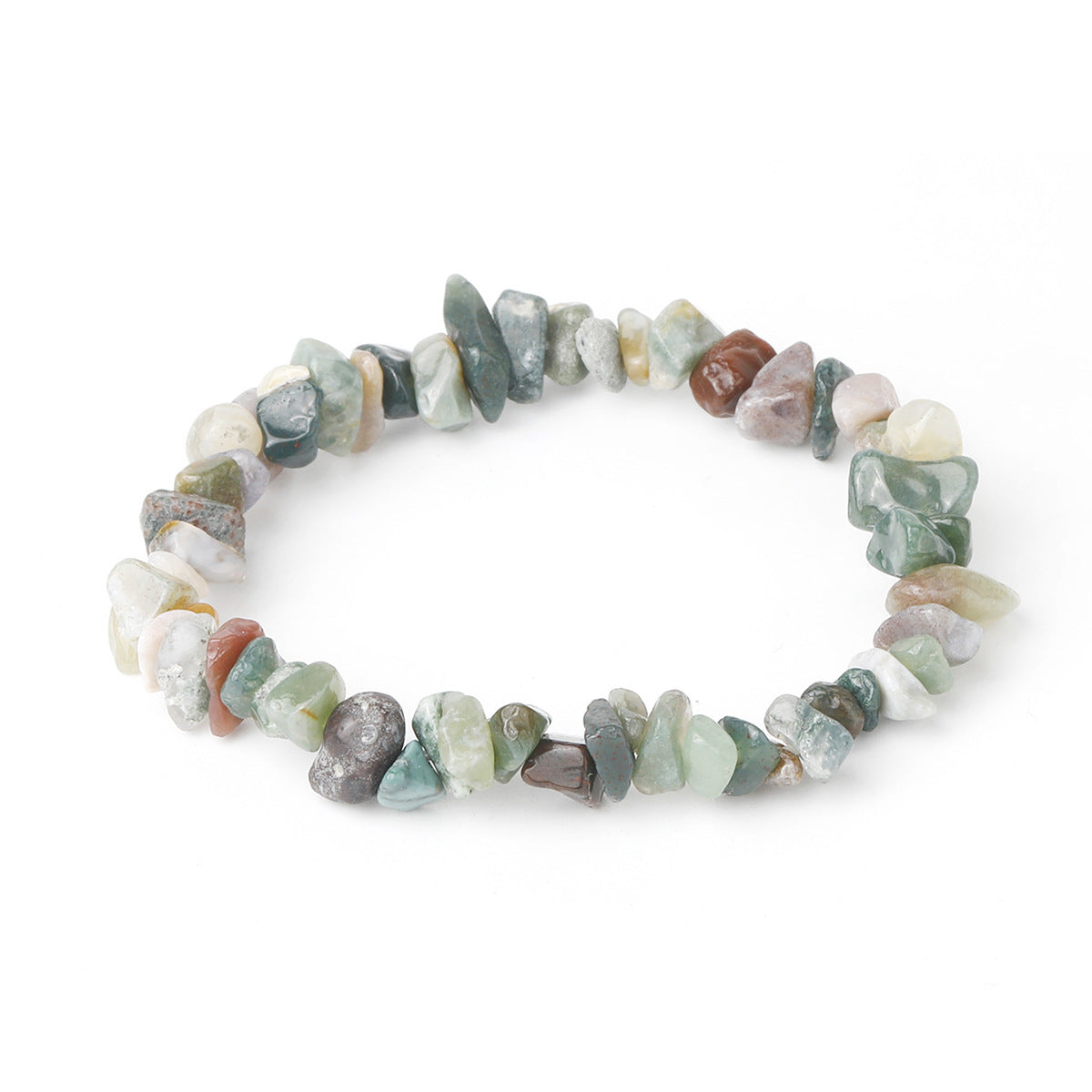 Explosions Natural Gravel Beaded Bracelet Hand-Woven Elastic Rope Bracelet Bohemian Style Bracelet