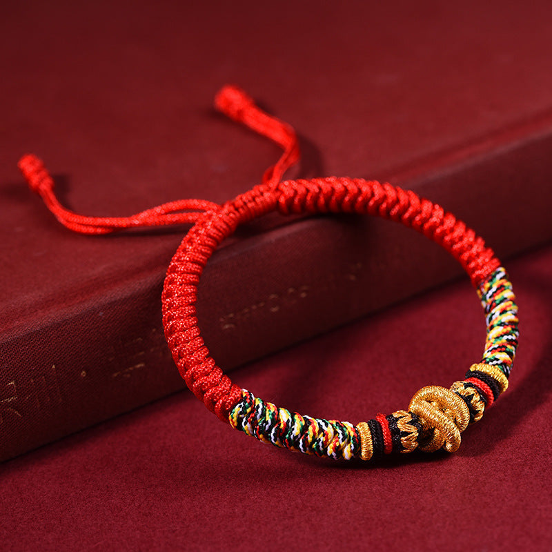2025 Year of the Snake Year of the Life Hand Rope Colorful King Kong Transfer Gift Red Rope Hand-woven Men's and Women's Couple Gift