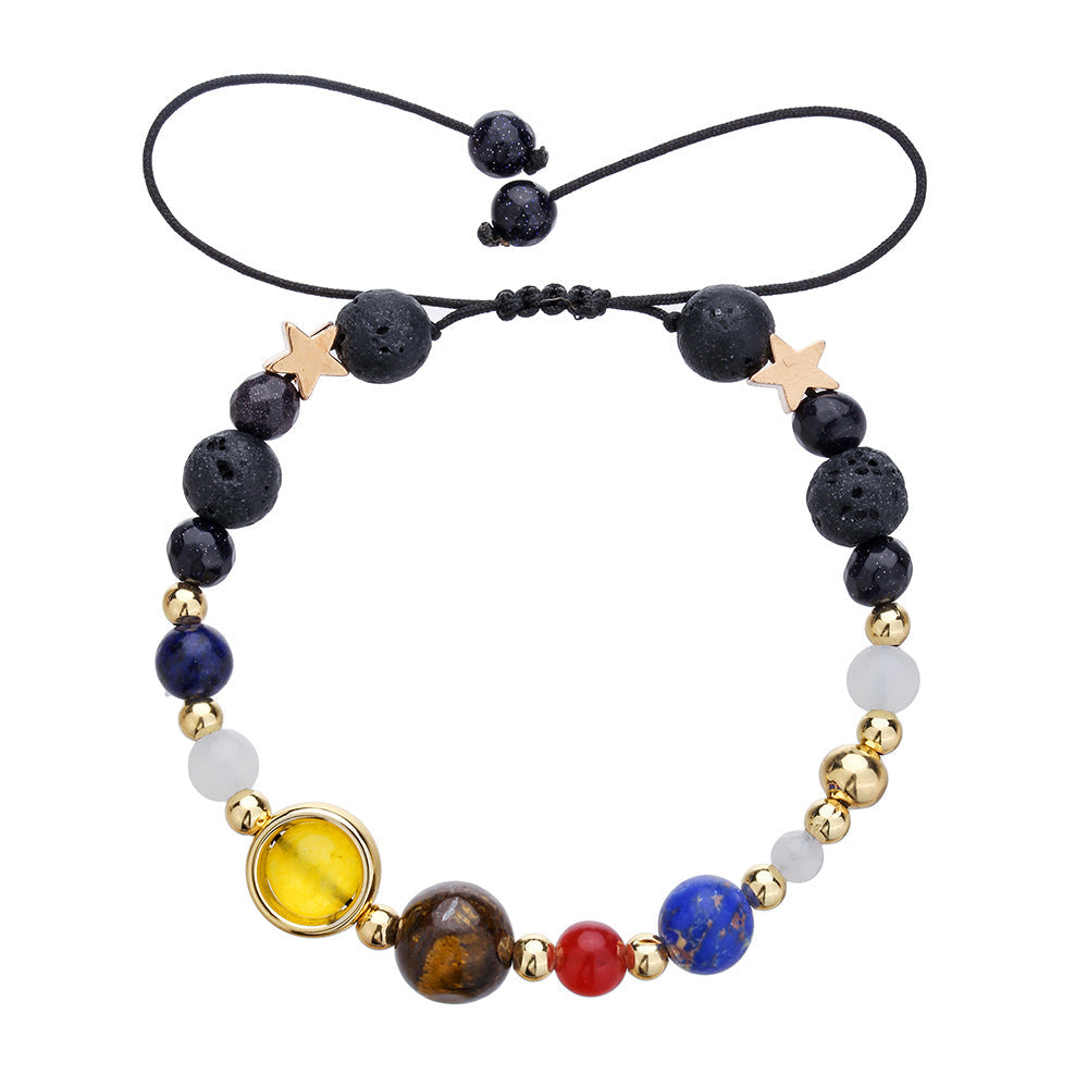 Couple Bracelet Star Milky Way Bracelet Volcanic Stone Lapis Lapis Eight Galaxy Bracelet Jewelry