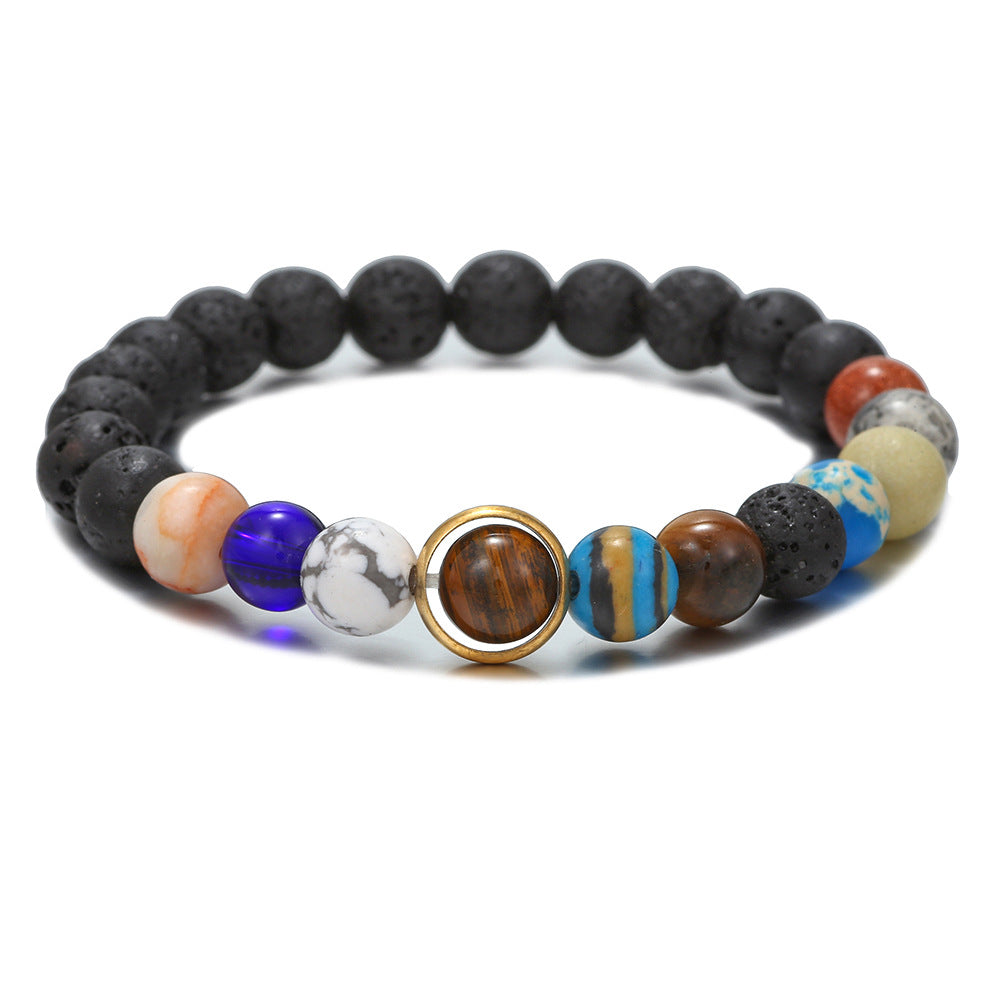 Couple Bracelet Star Milky Way Bracelet Volcanic Stone Lapis Lapis Eight Galaxy Bracelet Jewelry