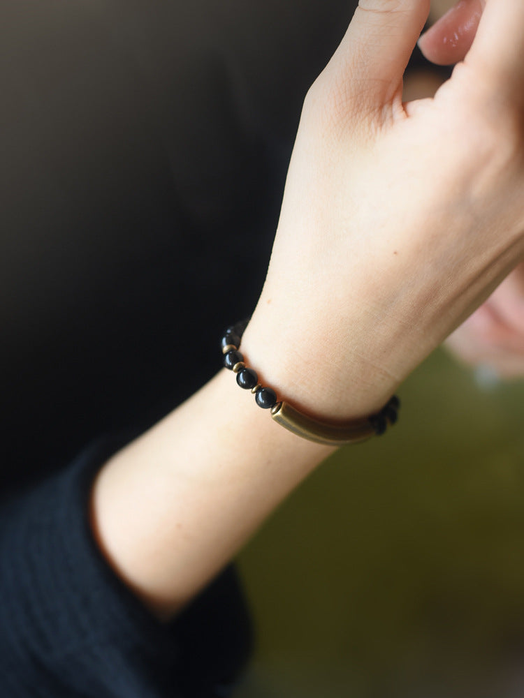 Tourmaline Beads Multi-layer Bracelet Couple Original Retro Ethnic Style Bracelet