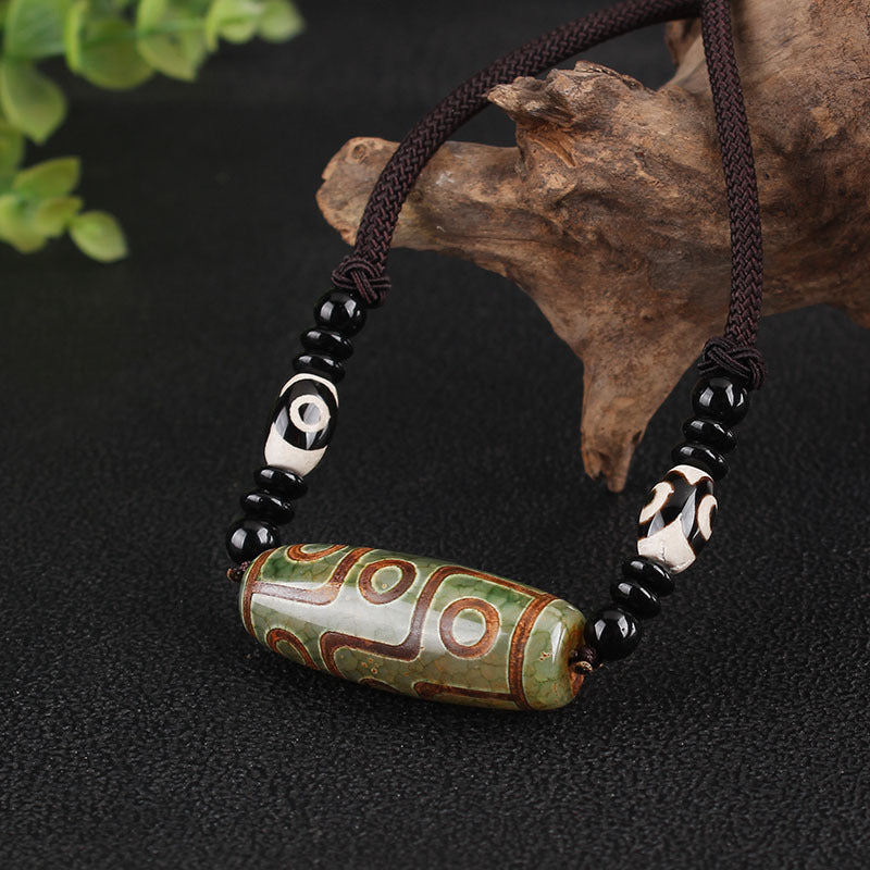 Ethnic Style Tibetan Agate Nine-Eye Bead Necklace Necklace Men's And Women's