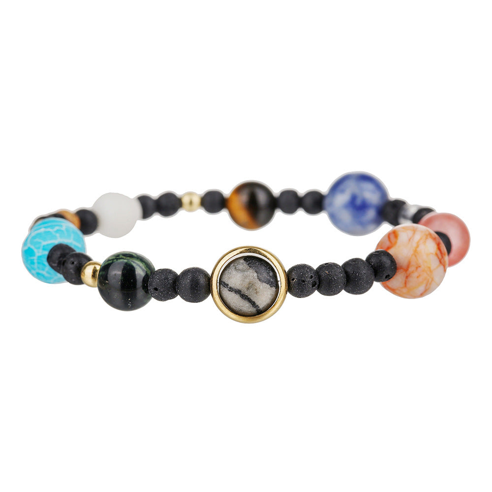 Couple Bracelet Star Milky Way Bracelet Volcanic Stone Lapis Lapis Eight Galaxy Bracelet Jewelry