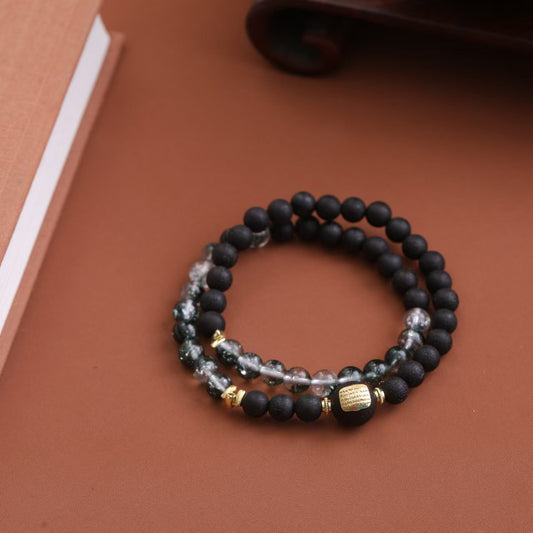 Green Ghost Double Circle Bracelet Five Sutra Green Ghost Double Circle Bracelet Advanced Sense Bracelet - Buddha Blessing You