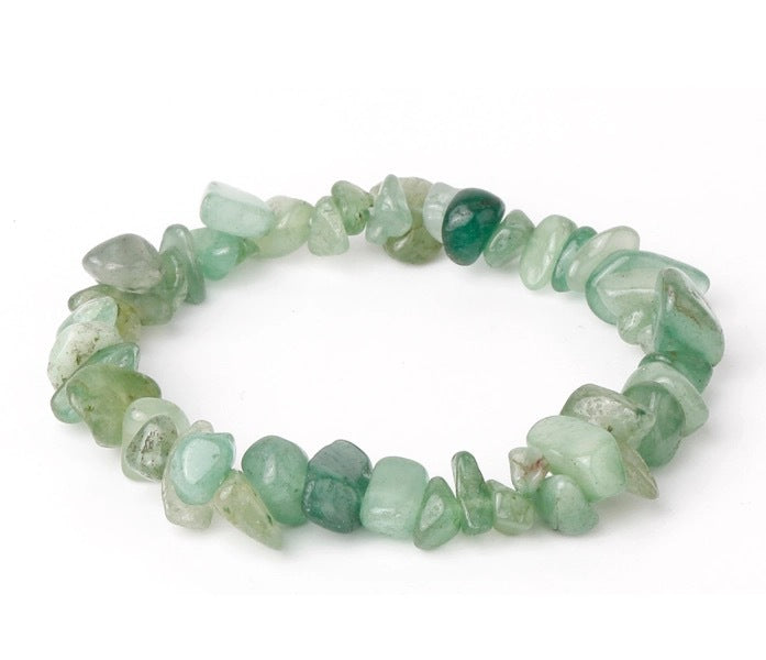 Handgewebtes elastisches Armband im Bohemian-Stil mit Natursteinperlen