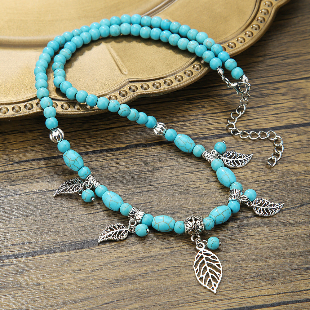 Men'S Turquoise Necklace Surfing Punk Necklace Unique Necklace