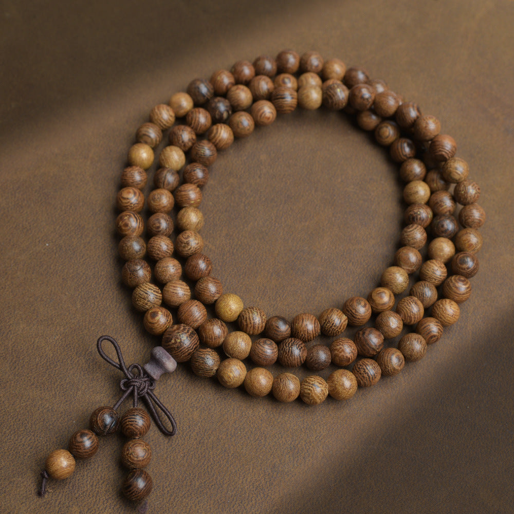 Old Material Wood Bracelet Buddha Beads Rosary 108 Retro Style Men And Women Bracelet Holding Gifts