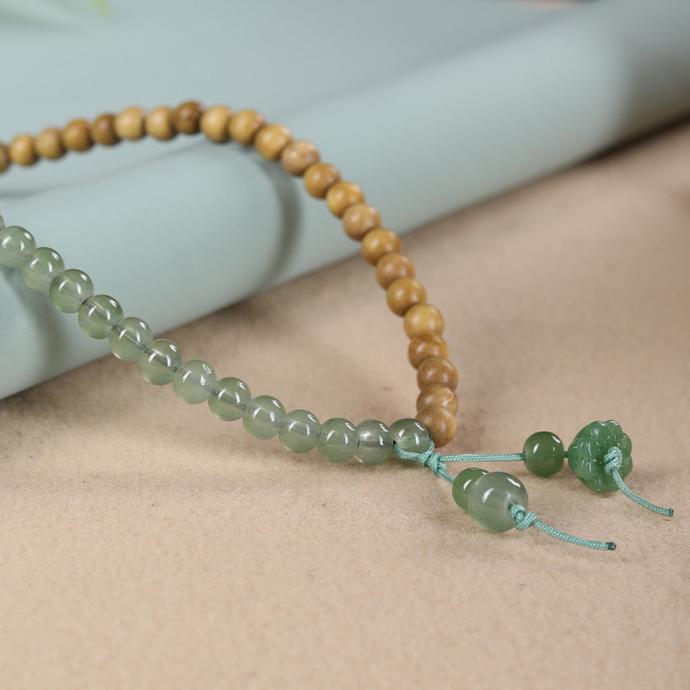 Natural Milk Fragrant Wooden Bracelet diy Dongling Jade Lianpeng Handheld Zakilam Rosary Bracelet Ethnic Style