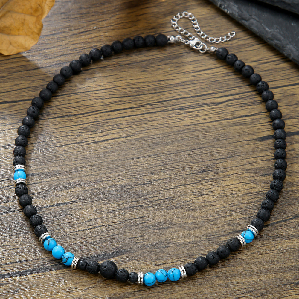 Men'S Turquoise Necklace Surfing Punk Necklace Unique Necklace