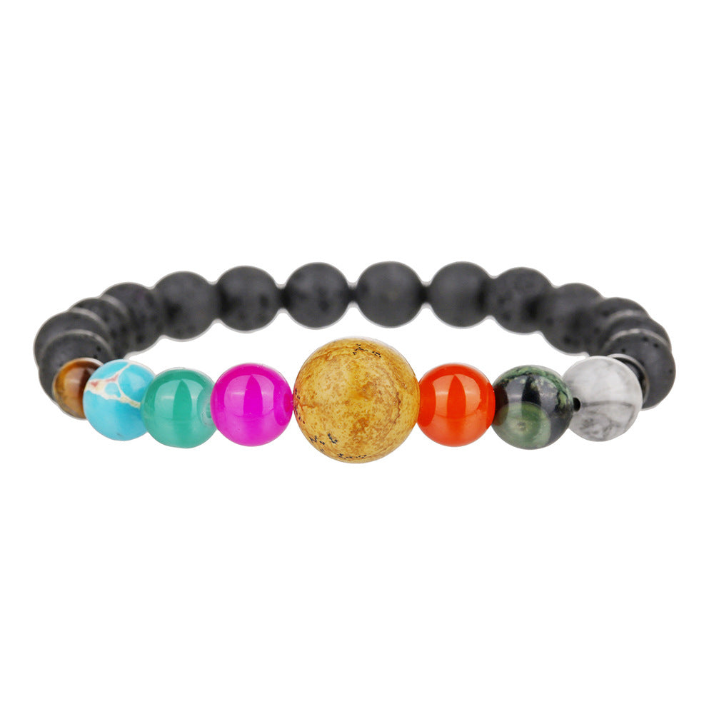 Couple Bracelet Star Milky Way Bracelet Volcanic Stone Lapis Lapis Eight Galaxy Bracelet Jewelry