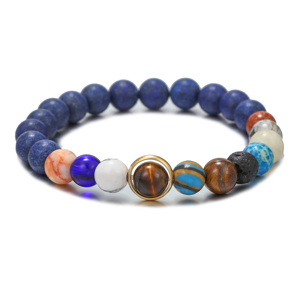 Couple Bracelet Star Milky Way Bracelet Volcanic Stone Lapis Lapis Eight Galaxy Bracelet Jewelry