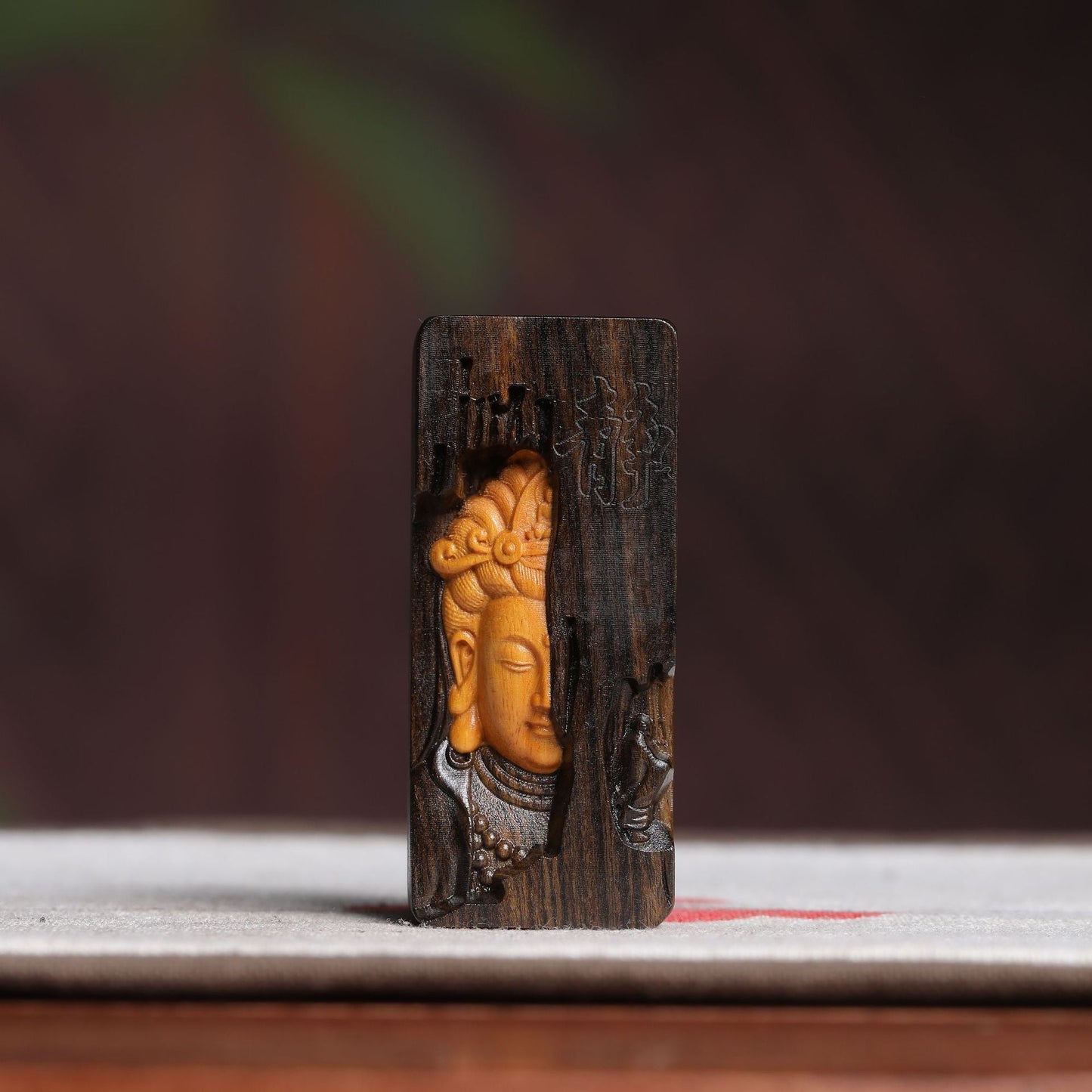 Aloes Wood Carving Guanyin Tathagata Lovers Pendant Wood Carving Crafts Car Pendant Jewelry