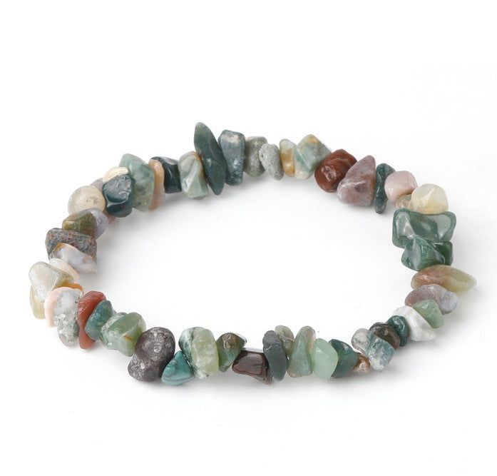 Explosions Natural Gravel Beaded Bracelet Hand-Woven Elastic Rope Bracelet Bohemian Style Bracelet