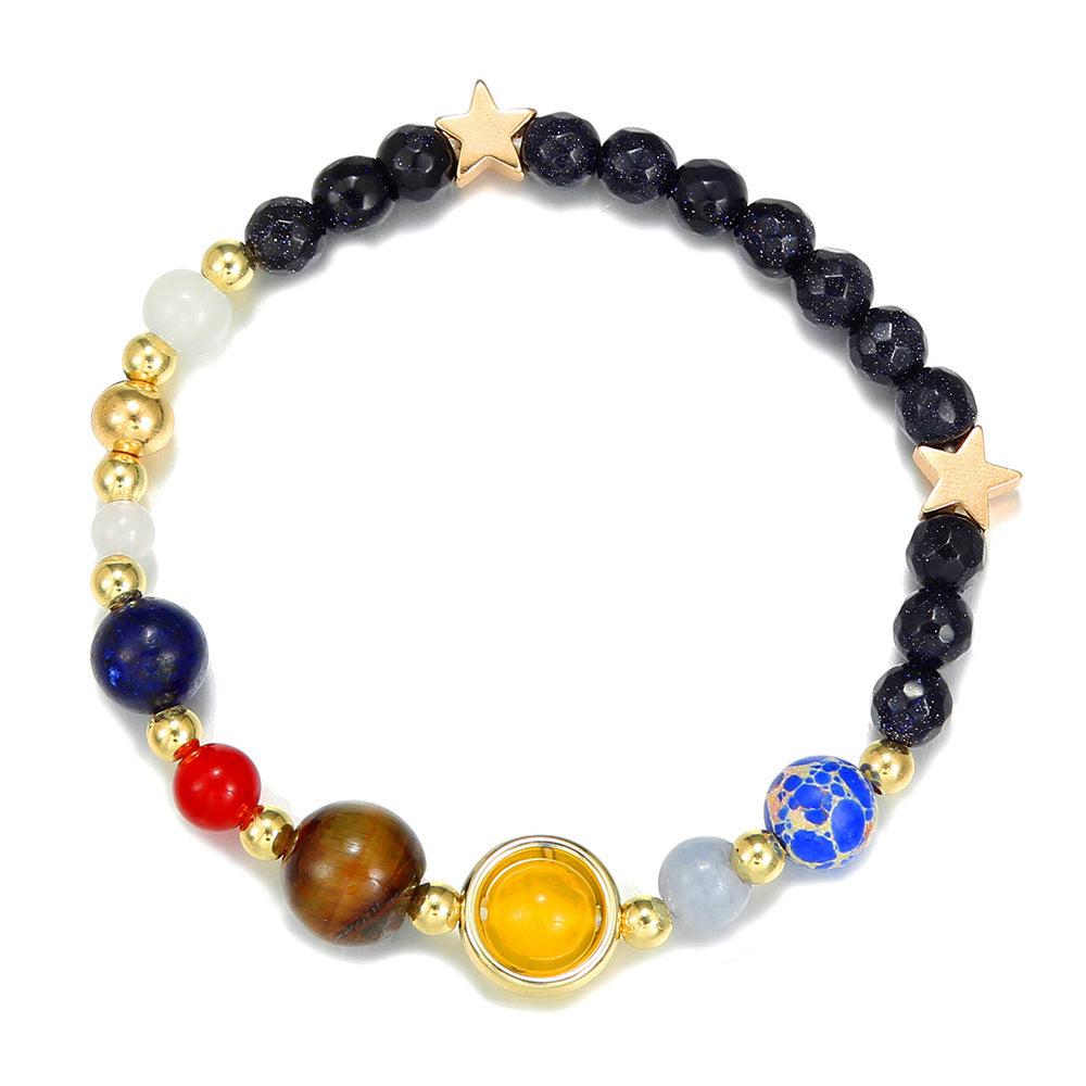 Couple Bracelet Star Milky Way Bracelet Volcanic Stone Lapis Lapis Eight Galaxy Bracelet Jewelry