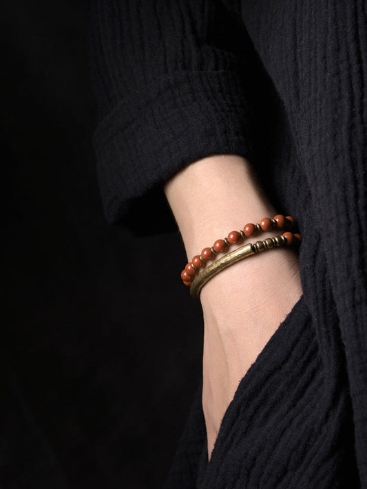 Tourmaline Beads Multi-layer Bracelet Couple Original Retro Ethnic Style Bracelet - Buddha Blessing You