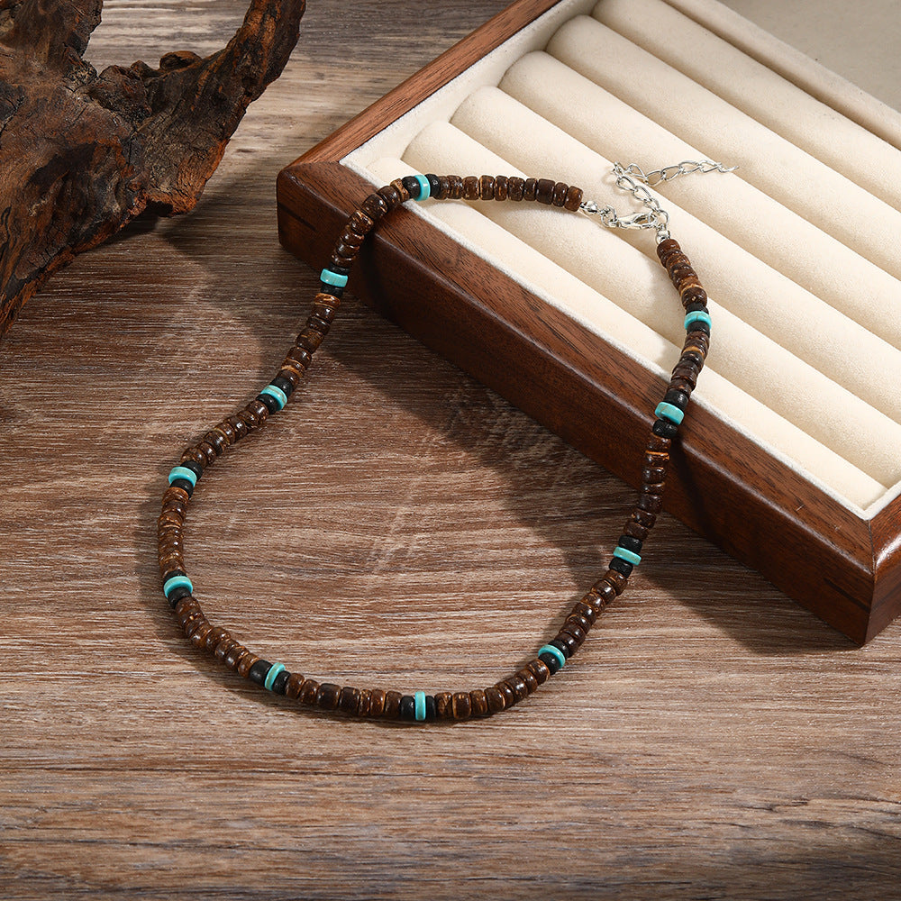 Men'S Turquoise Necklace Surfing Punk Necklace Unique Necklace