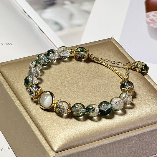 Brave Artificial Green Ghost Bracelet Mori Crystal Retro Bracelet Style All-match Original Design - Buddha Blessing You