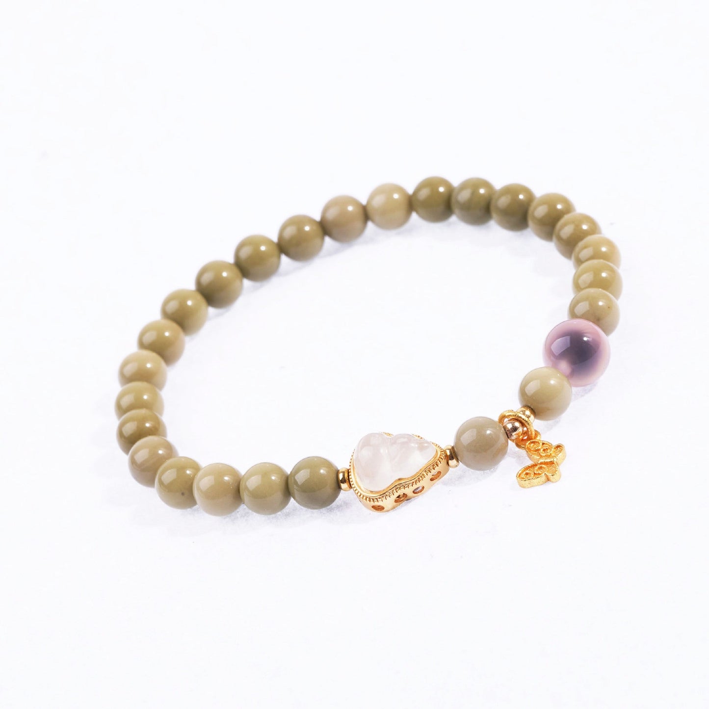 Yiyi Natural Alxa Jade Design Single Circle Bracelet Women's Hand Strings