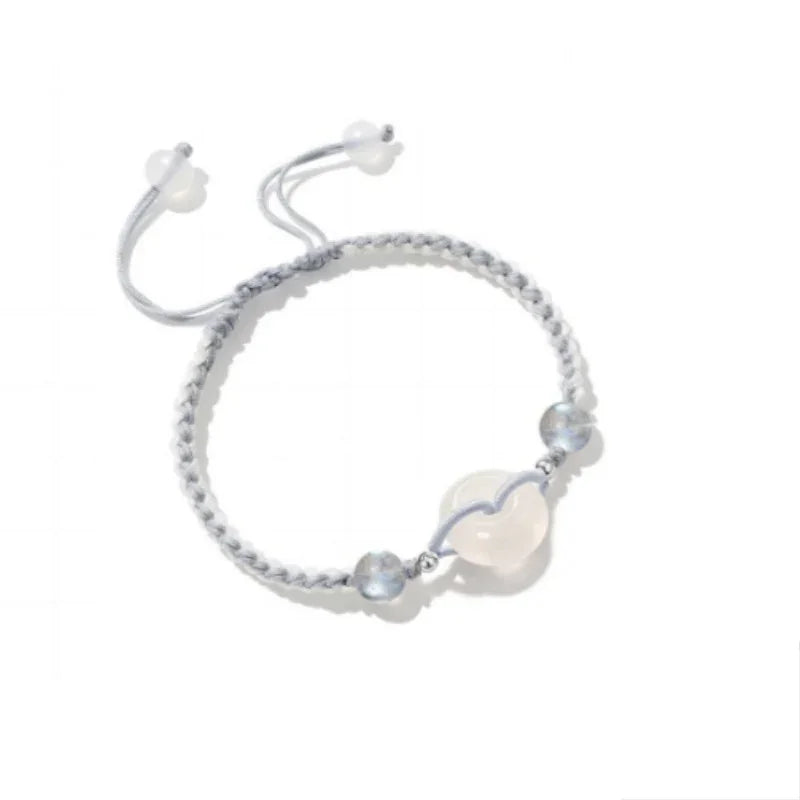 Hand Woven Agate Peace Knot Couple Bracelet For Harmony And Protection - Buddha Blessing You