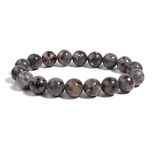 Natural Flame Stone Single Circle Beaded Energy Healing Buddhist Bracelet - Buddha Blessing You