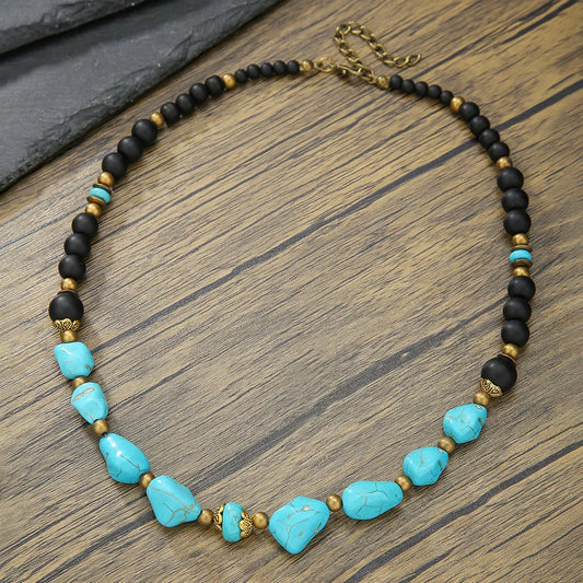 Men'S Turquoise Necklace Surfing Punk Necklace Unique Necklace - Buddha Blessing You