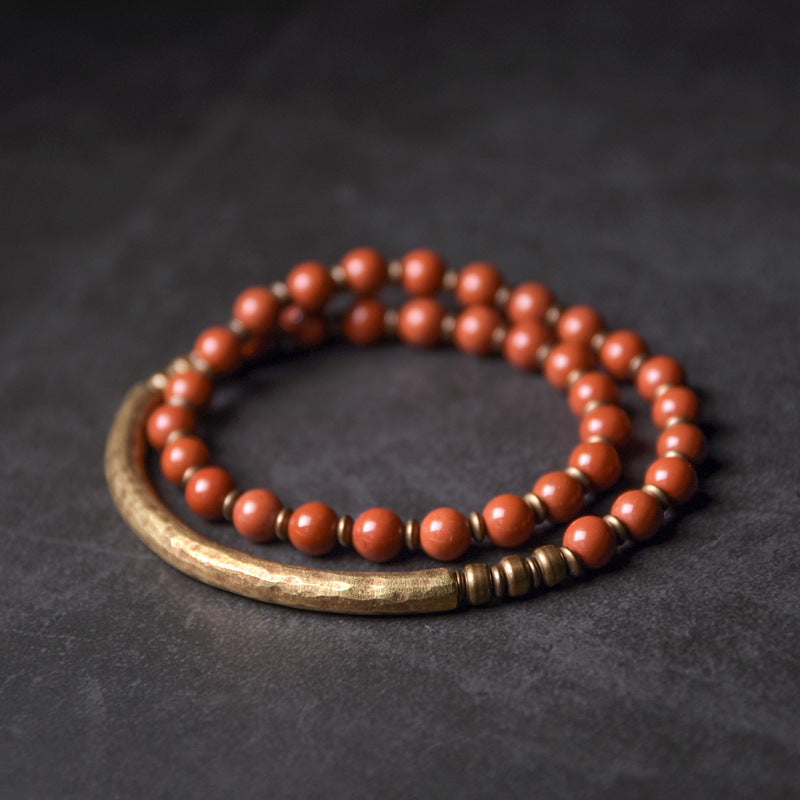 Turmalinperlen Mehrschichtiges Armband Paar Original Retro Ethno-Stil Armband