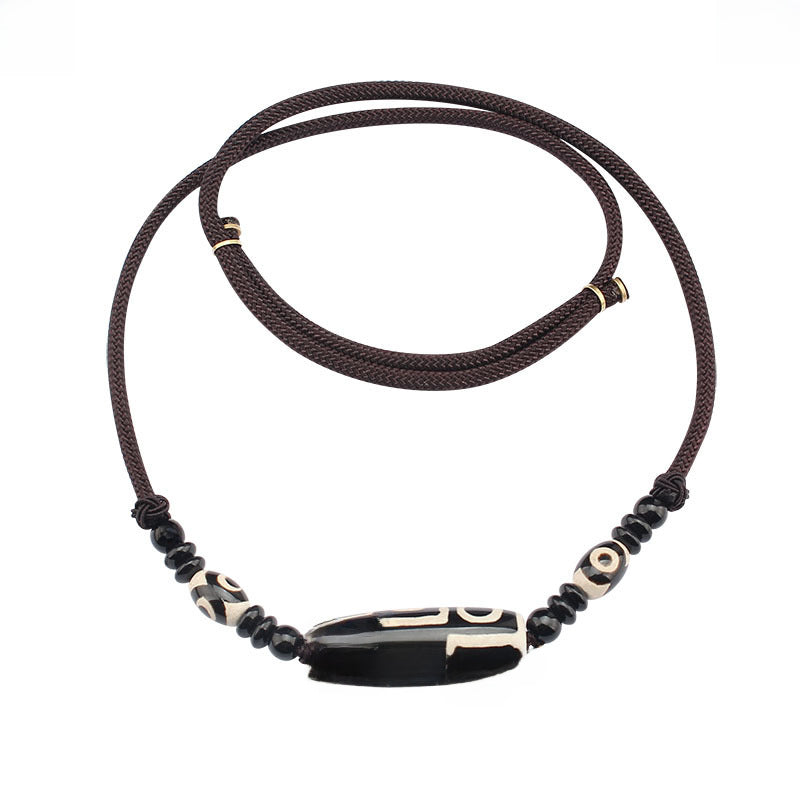 Ethnic Style Tibetan Agate Nine-Eye Bead Necklace Necklace Men's And Women's