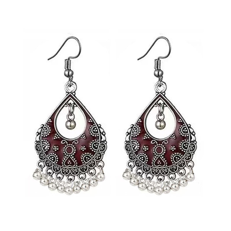Hot-Selling Ethnic Style Earrings, Retro Literary and Dignified Ear Hooks, Versatile Bohemian Tassel Pendant Earrings, Holiday Style