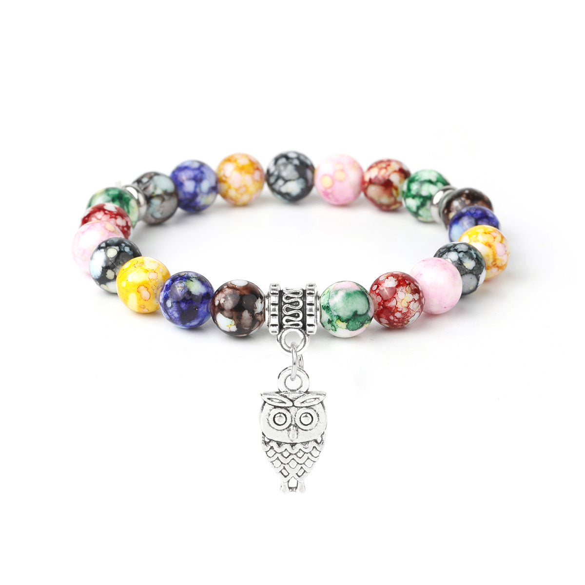 Explosions Colorful Beads Bracelet Yoga Meditation Balance Bracelet Beaded Meditation Assistant