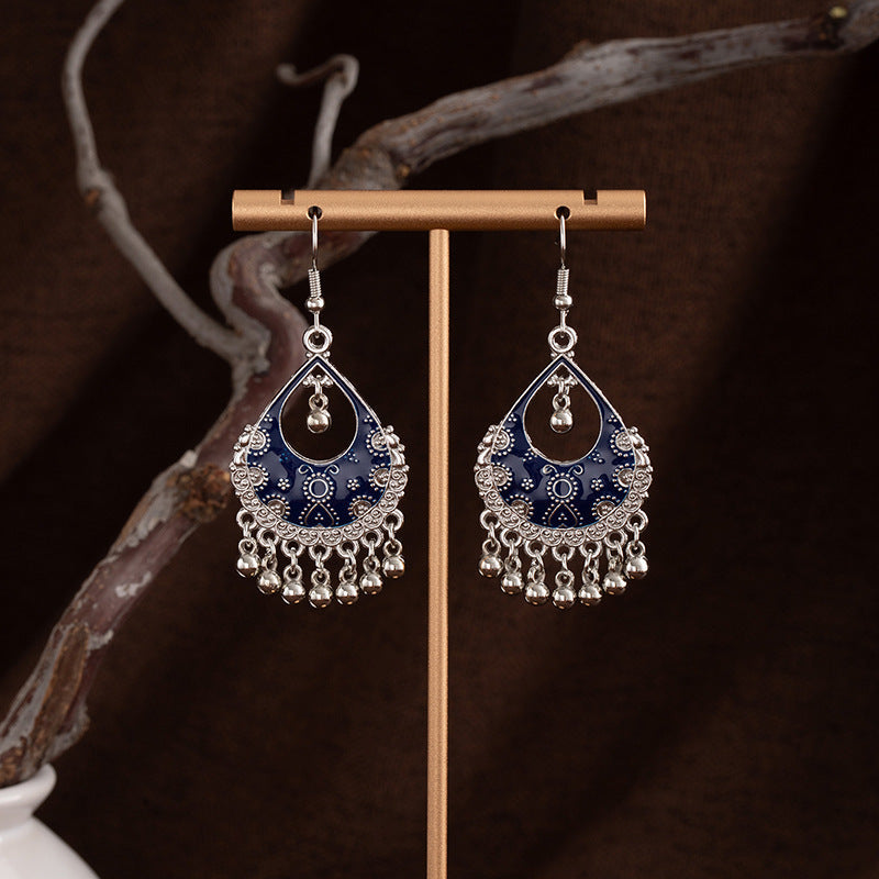 Hot-Selling Ethnic Style Earrings, Retro Literary and Dignified Ear Hooks, Versatile Bohemian Tassel Pendant Earrings, Holiday Style