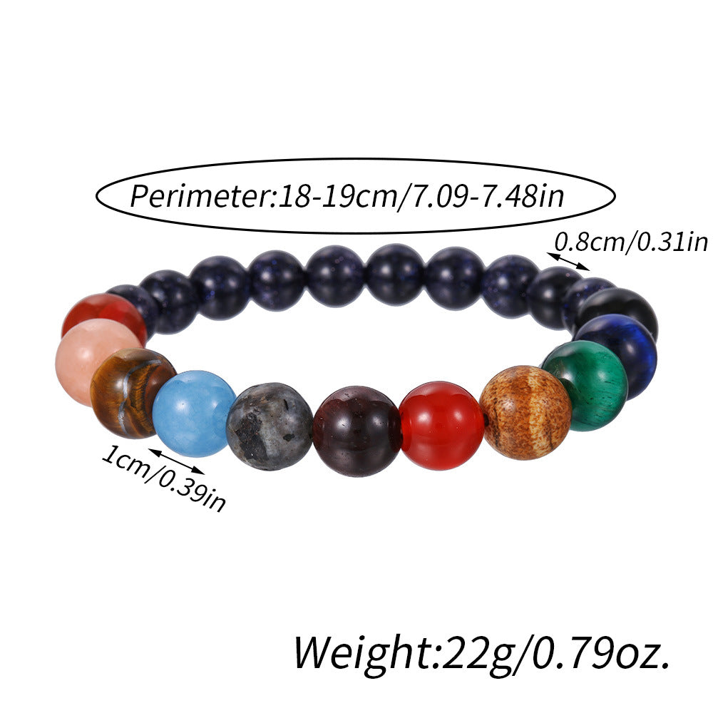 Couple Bracelet Star Milky Way Bracelet Volcanic Stone Lapis Lapis Eight Galaxy Bracelet Jewelry