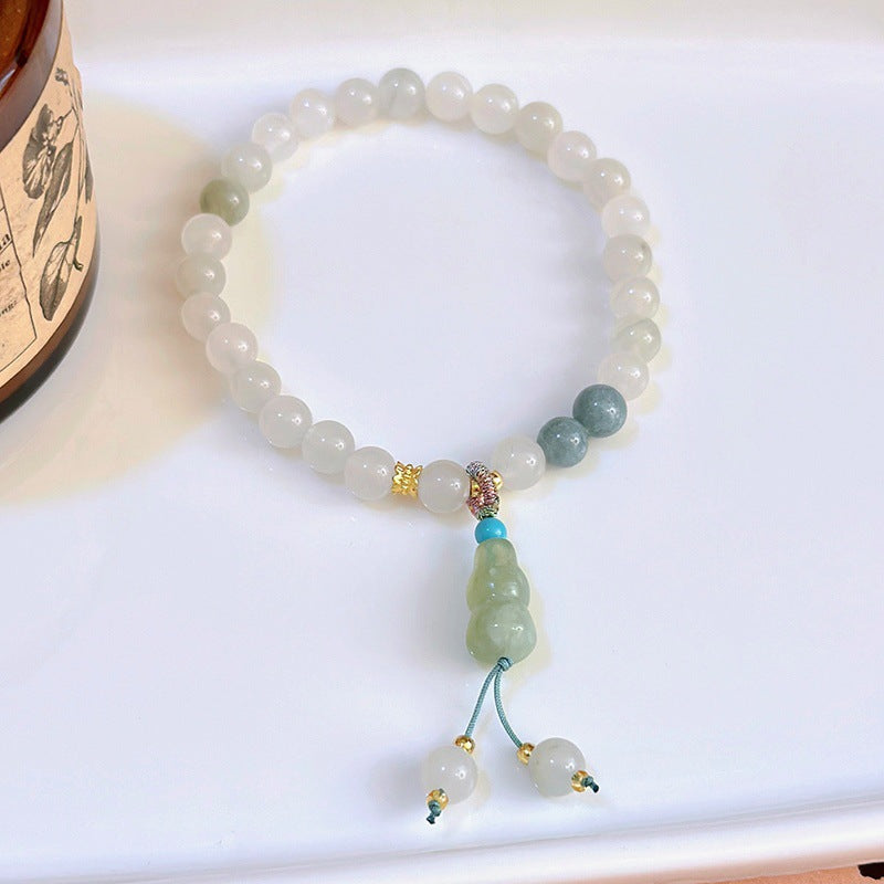 Natürliches Tianshan Jade Armband Kürbis Peace Schnalle Lotus Seedpod Perlen Armband Geschenk