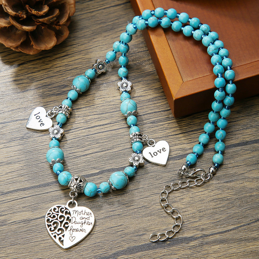 Men'S Turquoise Necklace Surfing Punk Necklace Unique Necklace