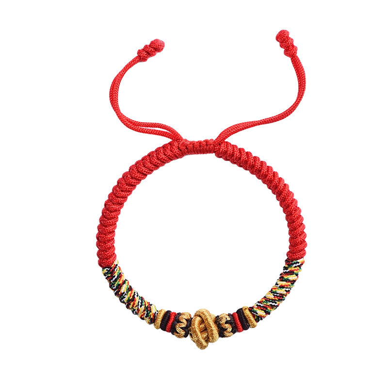 2025 Year of the Snake Year of the Life Hand Rope Colorful King Kong Transfer Gift Red Rope Hand-woven Men's and Women's Couple Gift