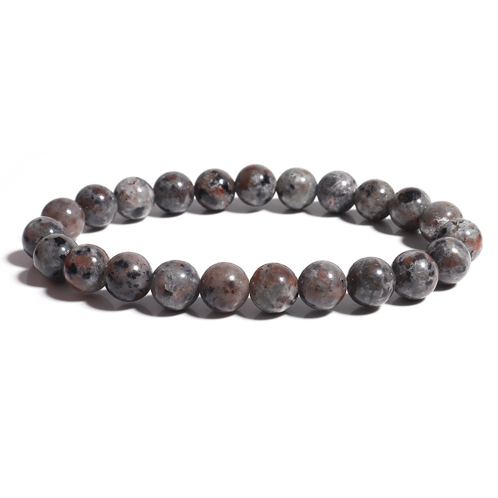 Jewelry Natural Flame Stone Bracelet for Men and Women Neutral Single Circle Beaded Energy Bracelet