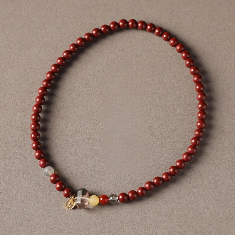 Ghost Crystal Chinese Style Ancient Incense Double Circle Bracelet