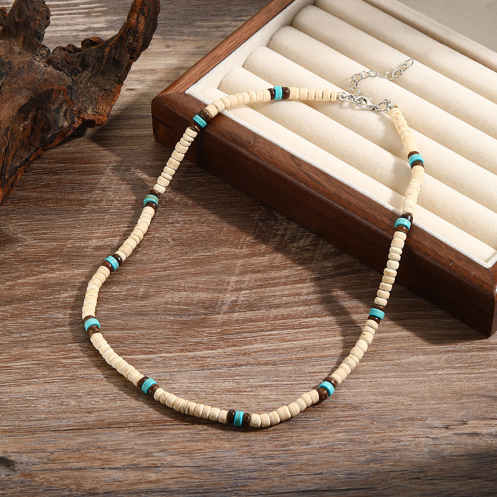 Men'S Turquoise Necklace Surfing Punk Necklace Unique Necklace