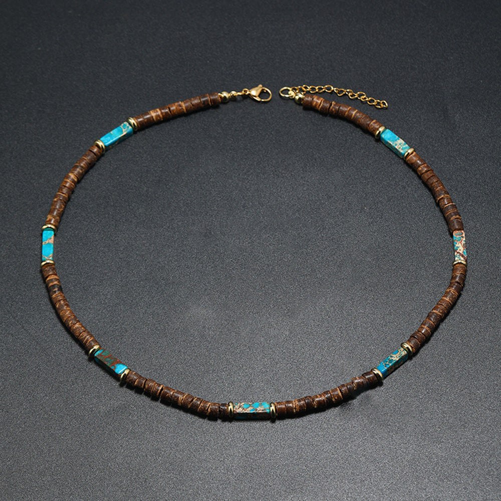 Men'S Turquoise Necklace Surfing Punk Necklace Unique Necklace