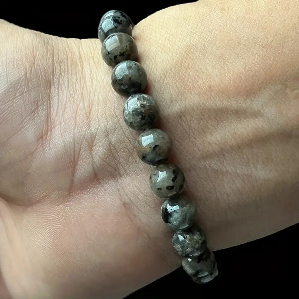 Jewelry Natural Flame Stone Bracelet for Men and Women Neutral Single Circle Beaded Energy Bracelet