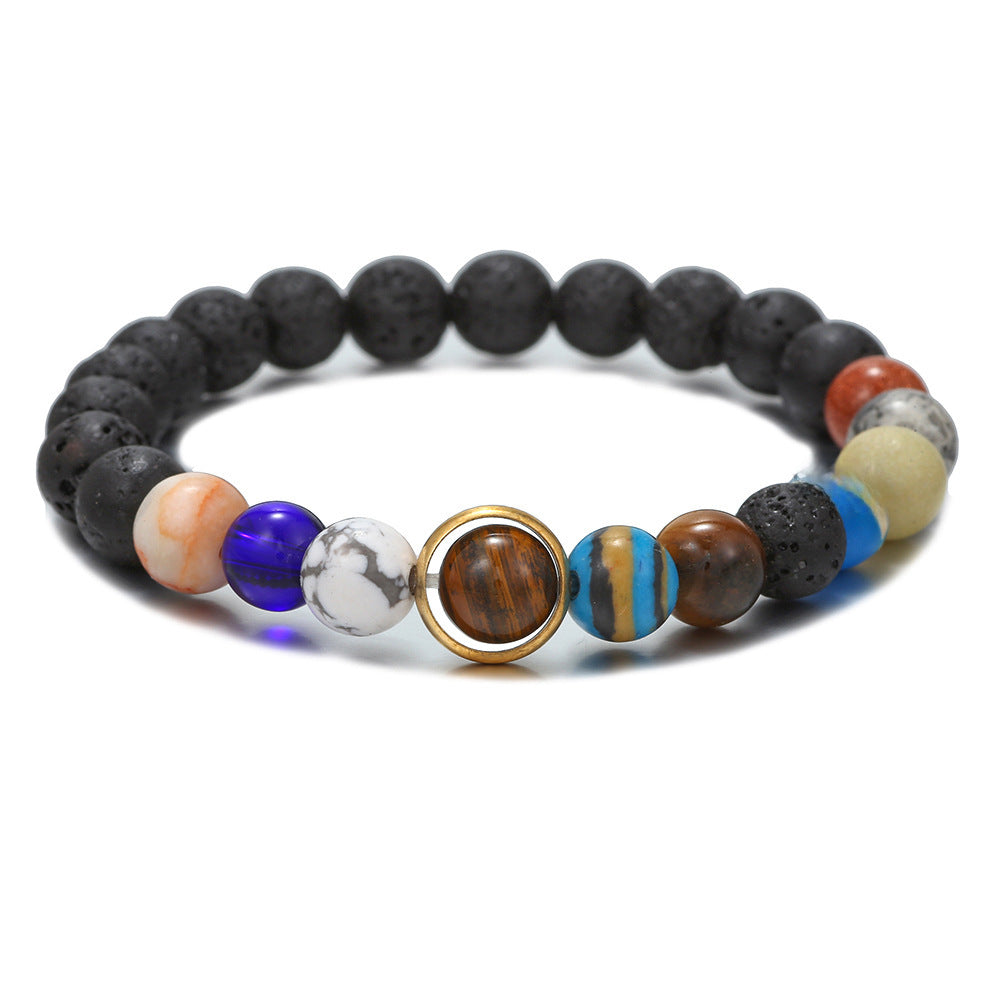Couple Bracelet Star Milky Way Bracelet Volcanic Stone Lapis Lapis Eight Galaxy Bracelet Jewelry