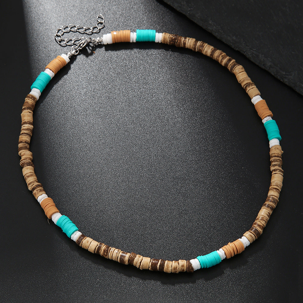 Men'S Turquoise Necklace Surfing Punk Necklace Unique Necklace