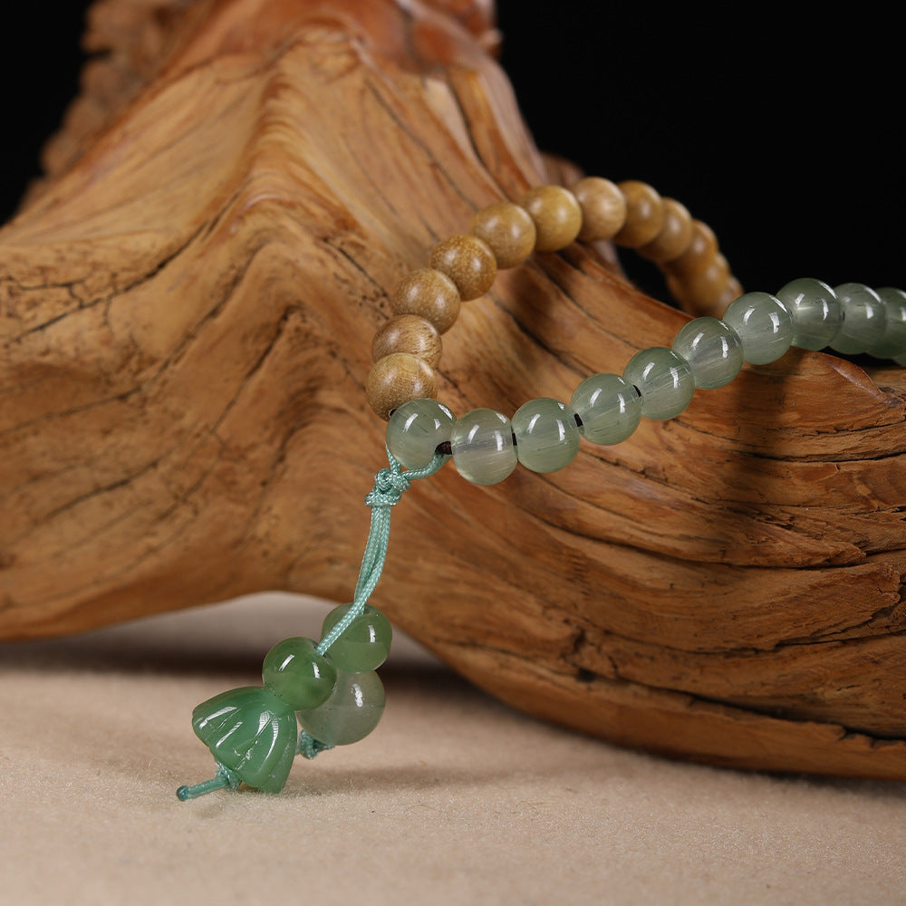 Natural Milk Fragrant Wooden Bracelet diy Dongling Jade Lianpeng Handheld Zakilam Rosary Bracelet Ethnic Style