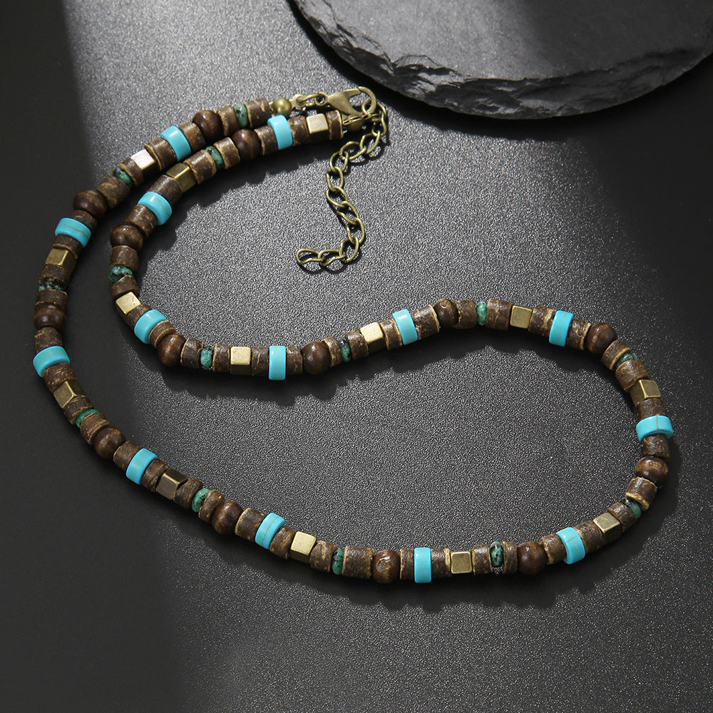 Men'S Turquoise Necklace Surfing Punk Necklace Unique Necklace